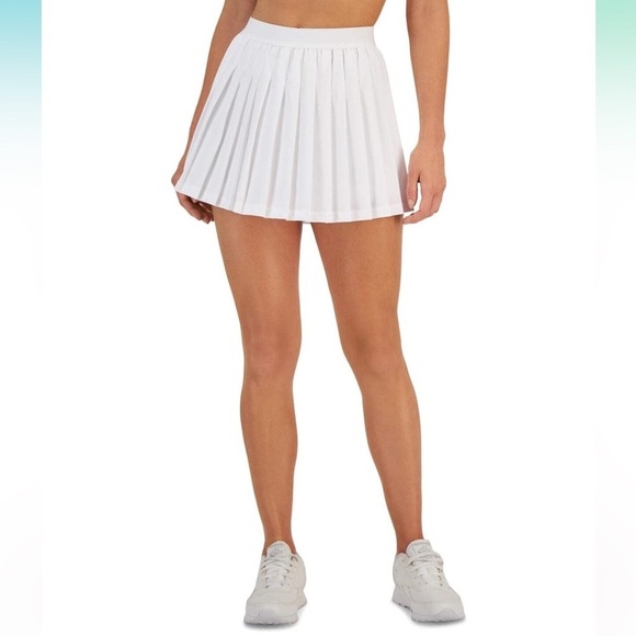 Ideology Dresses & Skirts - White Tennis Active Solid Pleated Mini Skort